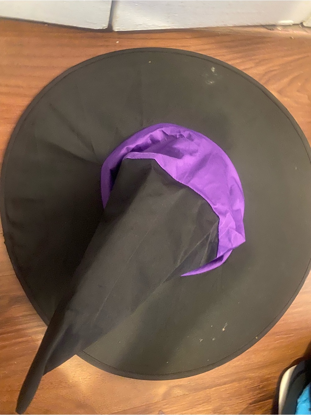 Black Witch Hat with Purple Band